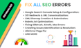 fix search console page index google index SEO errors