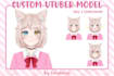 draw a 2d vtuber model ready to rig