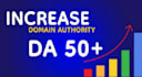 increase domain authority  moz da 30 and domain rating DR 70plus