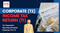 do canada tax t1 and corporate tax t2