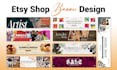 design professional banner, etsy branding kit, ecommerce banner design