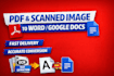 convert pdf to word, scanned image to word or google docs