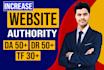 increase ahref domain rating DR, ur, da and majestic tf fast