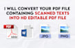 convert your scanned PDF into editable PDF