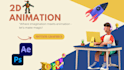 create 2d images and animate, video editing and motion graphics