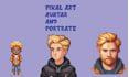 design pixel art characters and nft pixal art