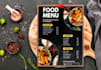 design special and qualityfull restaurant menu and food menu