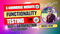 do ecommerce website functionality, quality assurance, usability, manual testing