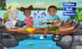 draw professional cute children book illustration