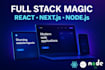 build custom website as full stack developer, website development