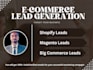 do ecommerce,woo commerce,shopify ,magento leads