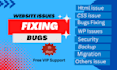fix html css, wordpress website issues, errors, bugs problems