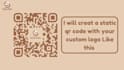 creat a static qr code with your custom logo