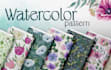 create a flower and plant watercolor pattern