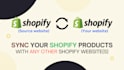 sync your shopify website with another shopify website data