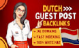 do netherlands SEO with high da dofollow contextual dutch backlinks