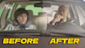 do a professional green screen removal and chroma key composite