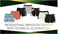 do swim short designs and flat illustrations for you