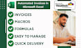 design a professional automated excel invoice template