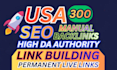 300 high da USA backlinks,seo link building manually