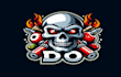 do skull mascot logo design and illustration creative