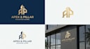do modern minimalist real estate and property logo design