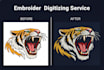 do 3d puff embroidery logo digitizing for hats and caps into dst, pes, jef,