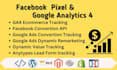 help increase revenue with facebook,google ads conversion ga4 ecommerce tracking