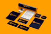 design a modern logo with a complete branding kit and style guide