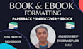 do amazon KDP book formatting paperback book layout design