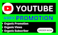 do organic youtube video promotion