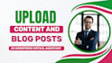 upload content and blog posts as wordpress virtual assistant