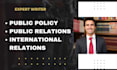 write on public policy, public relations and public administration