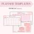 daily, weekly and monthly planner templates