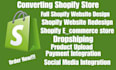 create shopify dropshiping store, shopify store design