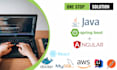 create rest API, java web app, spring boot, angular as full stack developer