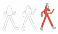 animate a walk or run cycle in 2d hand drawn frame by frame animation