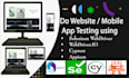 do automation testing using selenium webdriver webdriverio cypress appium