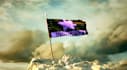 create waving flag with logo animation
