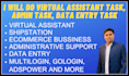 do virtual assistant task, admin task, data entry task daily