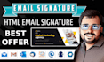 design and code modern HTML email signature