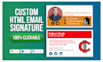 clickable email signature or HTML email signature for gmail, outlook, mac