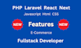 add new features in PHP laravel js react next websites