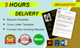 convert your existing resume to a modern resume template