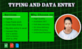 do fastest typing work, data entry in one day, your typist