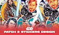 make star wars design for patch, stickers, and pins
