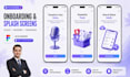 design onboarding and splash screens, mobile app mockups for ios and android