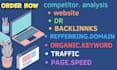 market research and competitor analysis such as website