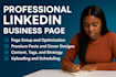 create and optimize linkedin business page