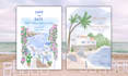 create a custom wedding invitation in watercolor style